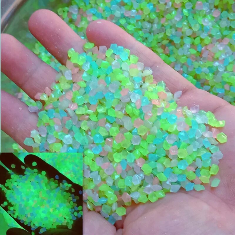 Aquarium Fish Land - 1000pcs 3-5mm Luminous Sand Glow In