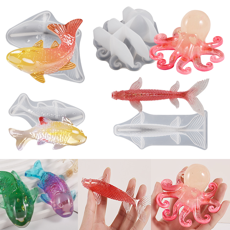 Aquarium Fish Land - 3D Koi Fish Shaped Epoxy Resin