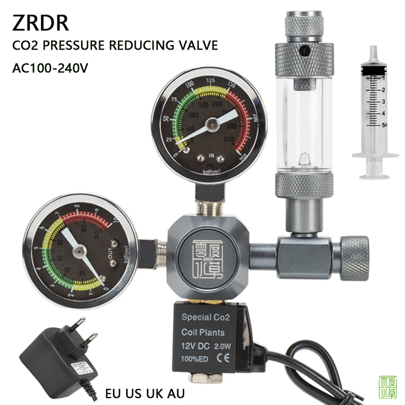 Aquarium Fishing - ZRDR Aquarium CO2 Regulator Electromagnetic Valve