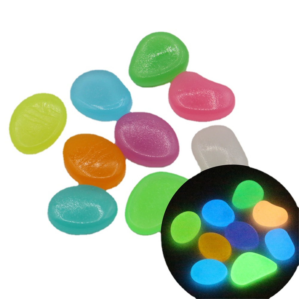Aquarium Fish Land - 50pcs Luminous Stone Fluorescent Gravel Pebbles