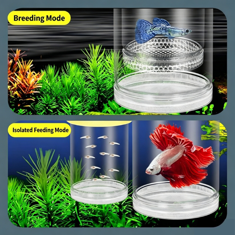 Aquarium Fish Cave - Transparent Floating Aquarium Hatch Box, Multifunctional