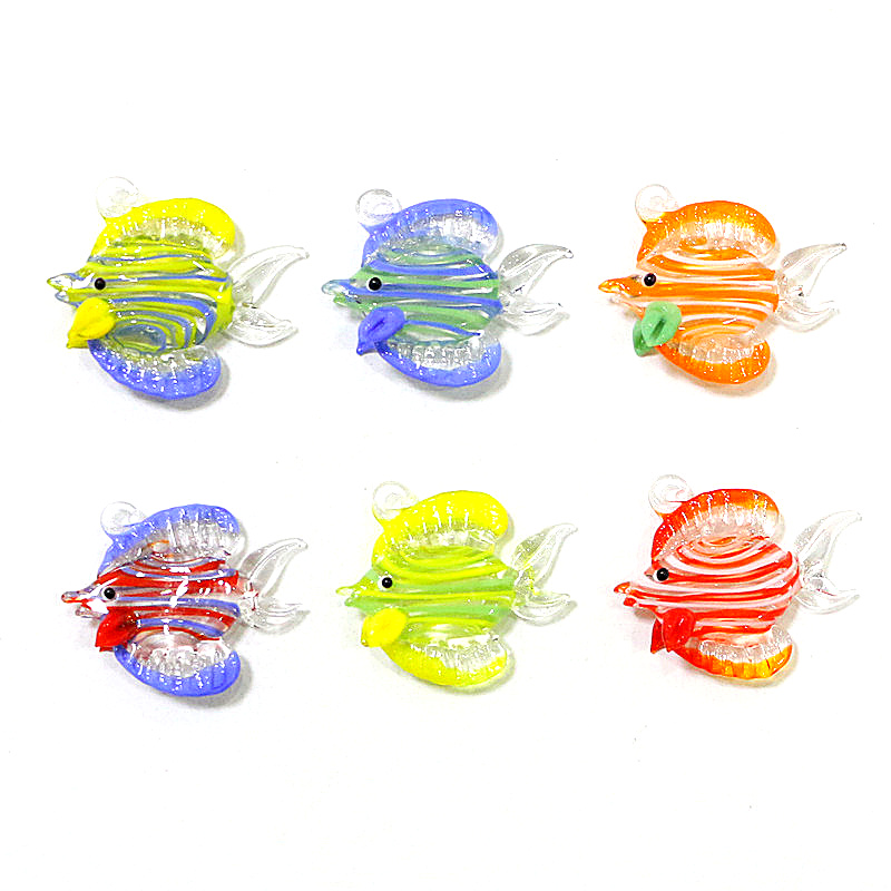 Aquarium Fishing - 2Pcs Mini Marine Fish Figurine Glass