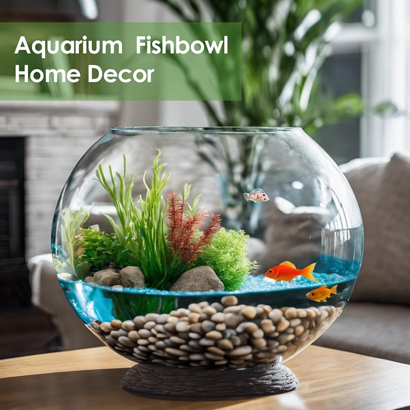 Aquarium Fish In Bowl - Round fish tank with transparent glassSmall