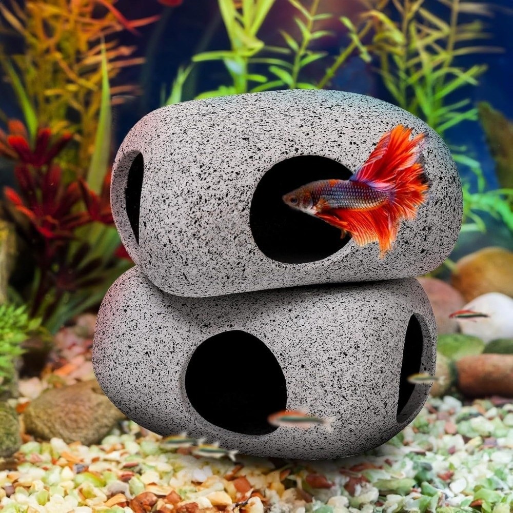 Purple Clay Aquarium Hideaway  - Aquarium Fish Cave review and price