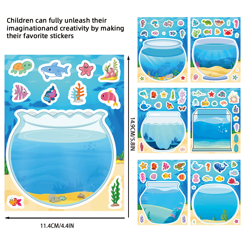8/16Sheets Creative Fish Tank  - Aquarium Fish For Beginners review and price