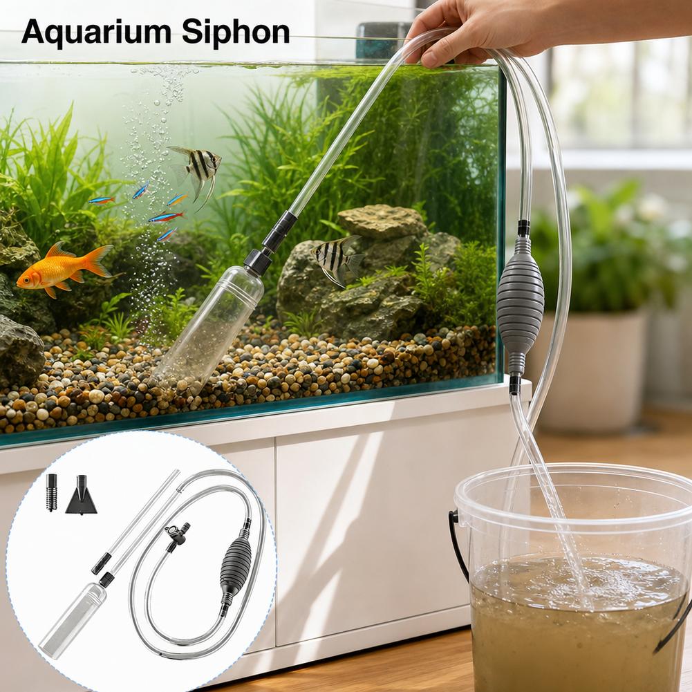 Manual Aquarium Siphon Fish Ta - Aquarium Fish Maintenance review and price