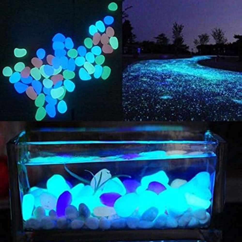 Fish Tank Rocks Glow Blue Pebb - Aquarium Fish Land review and price