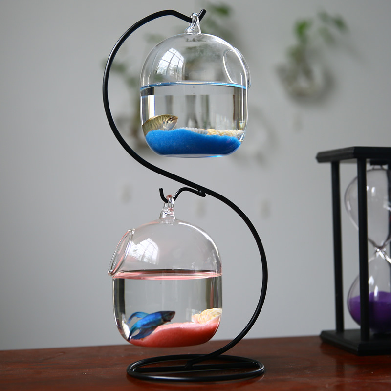 Creative Double-deck Suspended - Aquarium Fish In Bowl review and price